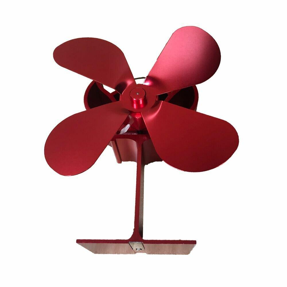 4 Blade Eco-friendly Stove Fan Home Fireplace Fan Low Noise Efficient Heat Distribution