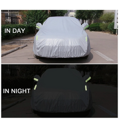 Car Full Sedan Covers with Reflective Strip Sunscreen Protection Dustproof UV Scratch-Resistant Universal