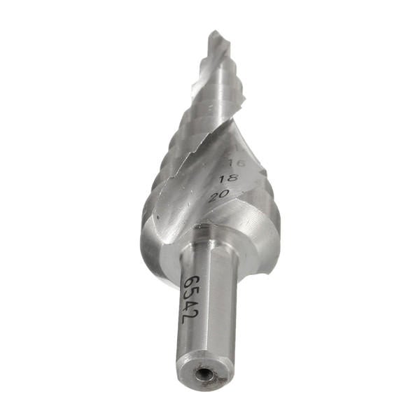 4-12/20/32mm HSS Hex Shank Spiral Groove Step Cone Drill Bit Hole Cutter