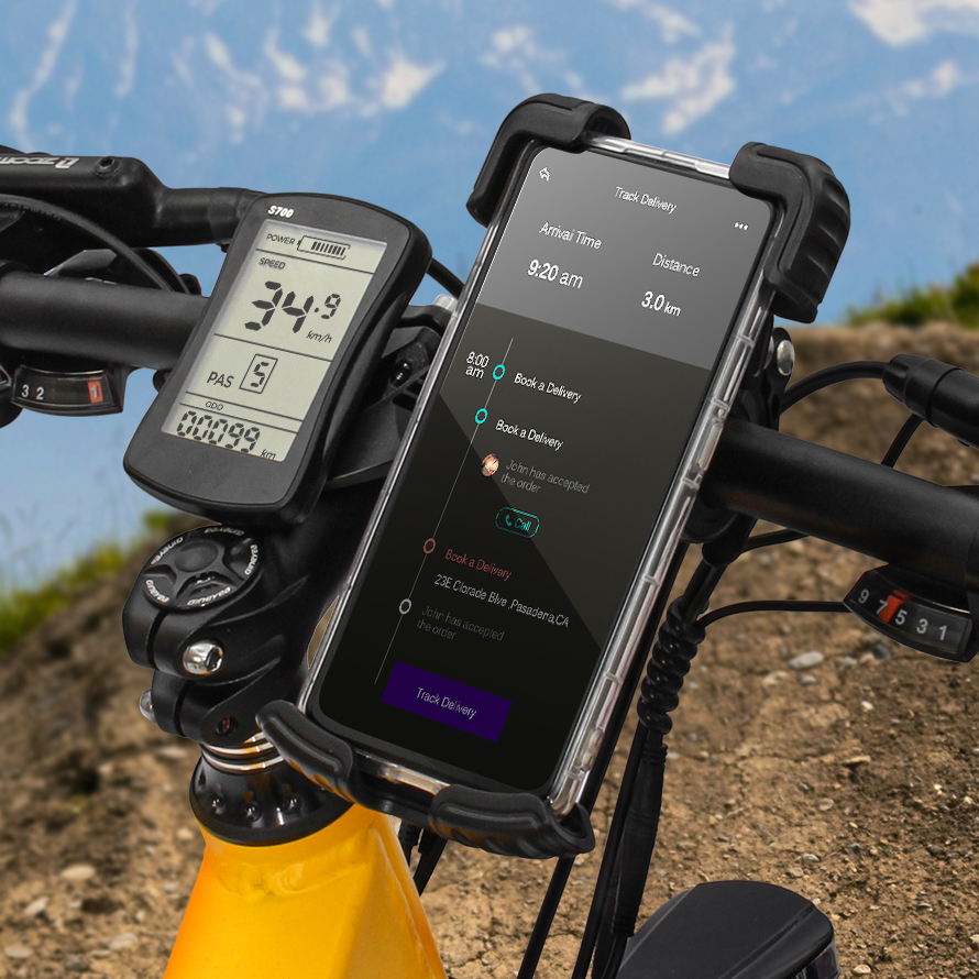 Universal Bike Phone Holder Bicycle Mobile Cellphone Holder Electric Scooter Motorcycle Suporte Shockproof For 4.7"-6.8" Cell Phone