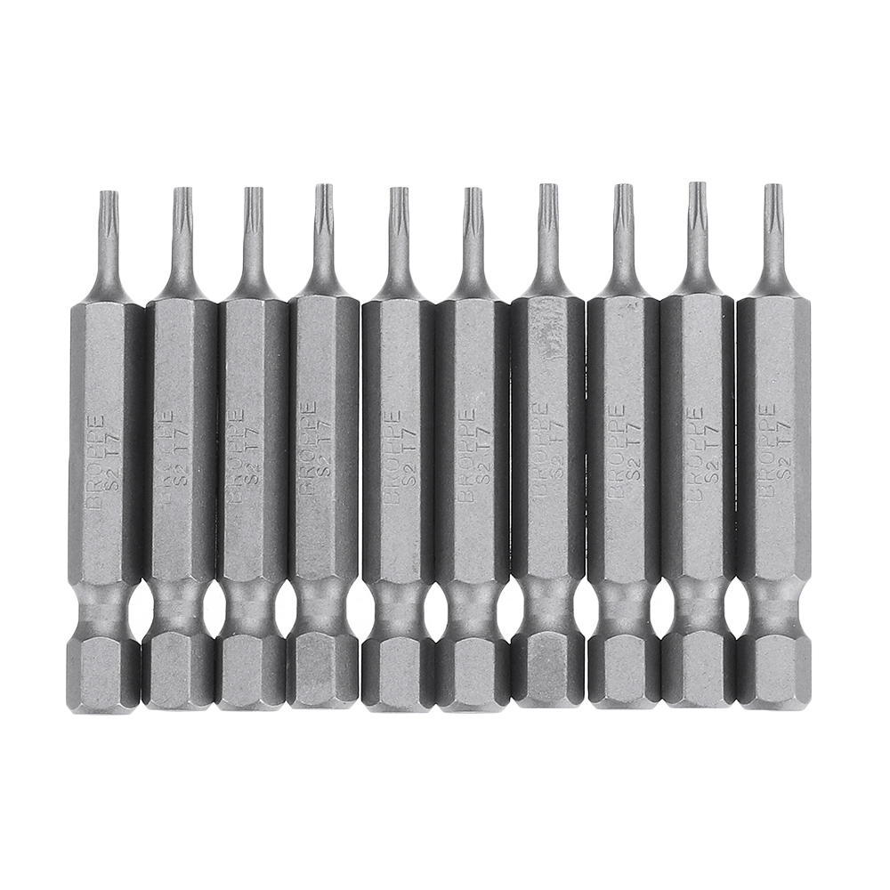 10Pcs Magnetic Torx Screwdriver Bits T5/T6/T7/T8/T9/T10/T15/T20/T25/T27/T30/T40 1/4 Inch Hex Shank Screwdriver Set for Bosch