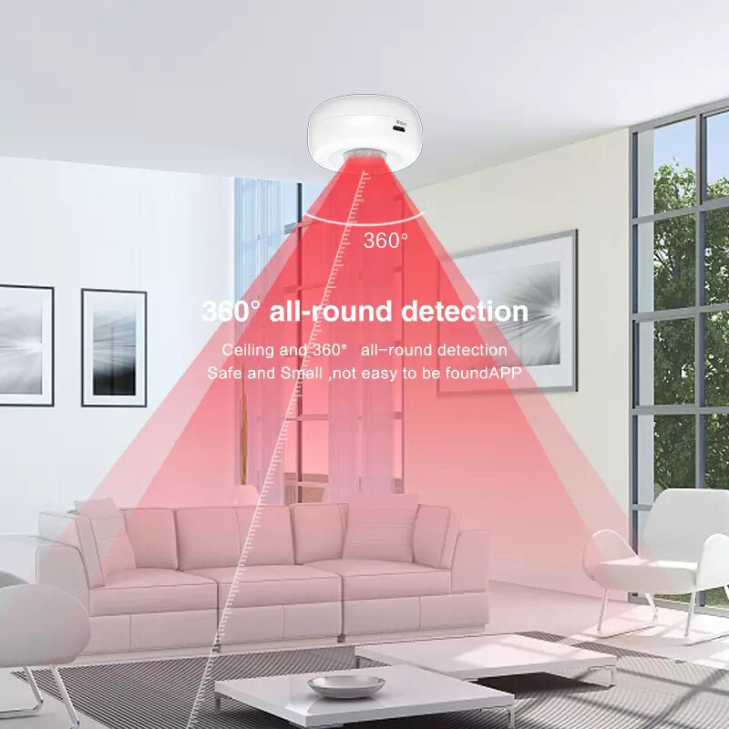 Wireless WIFI Ceiling PIR Mition Detector PIR Alarm Sensor Human Body Infrared Security Detector Work with Smart Life Alexa Google Home