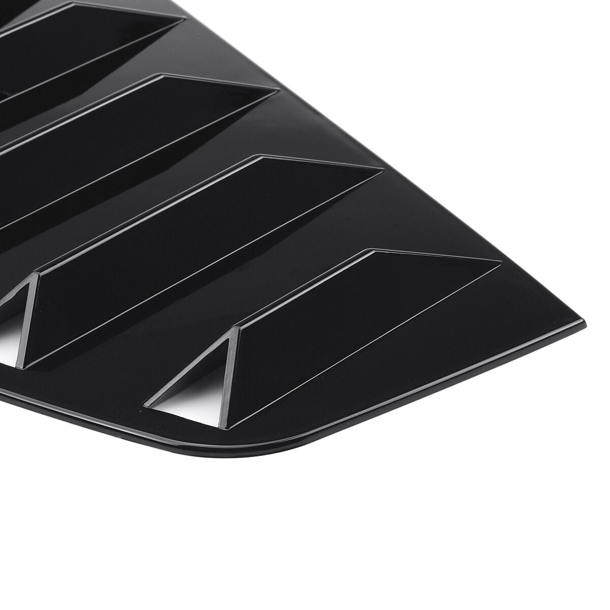 Rear Window Louver Shutter Cover Trim For VW GOLF MK6 2010-2014 Glossy Black
