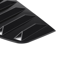 Rear Window Louver Shutter Cover Trim For VW GOLF MK6 2010-2014 Glossy Black