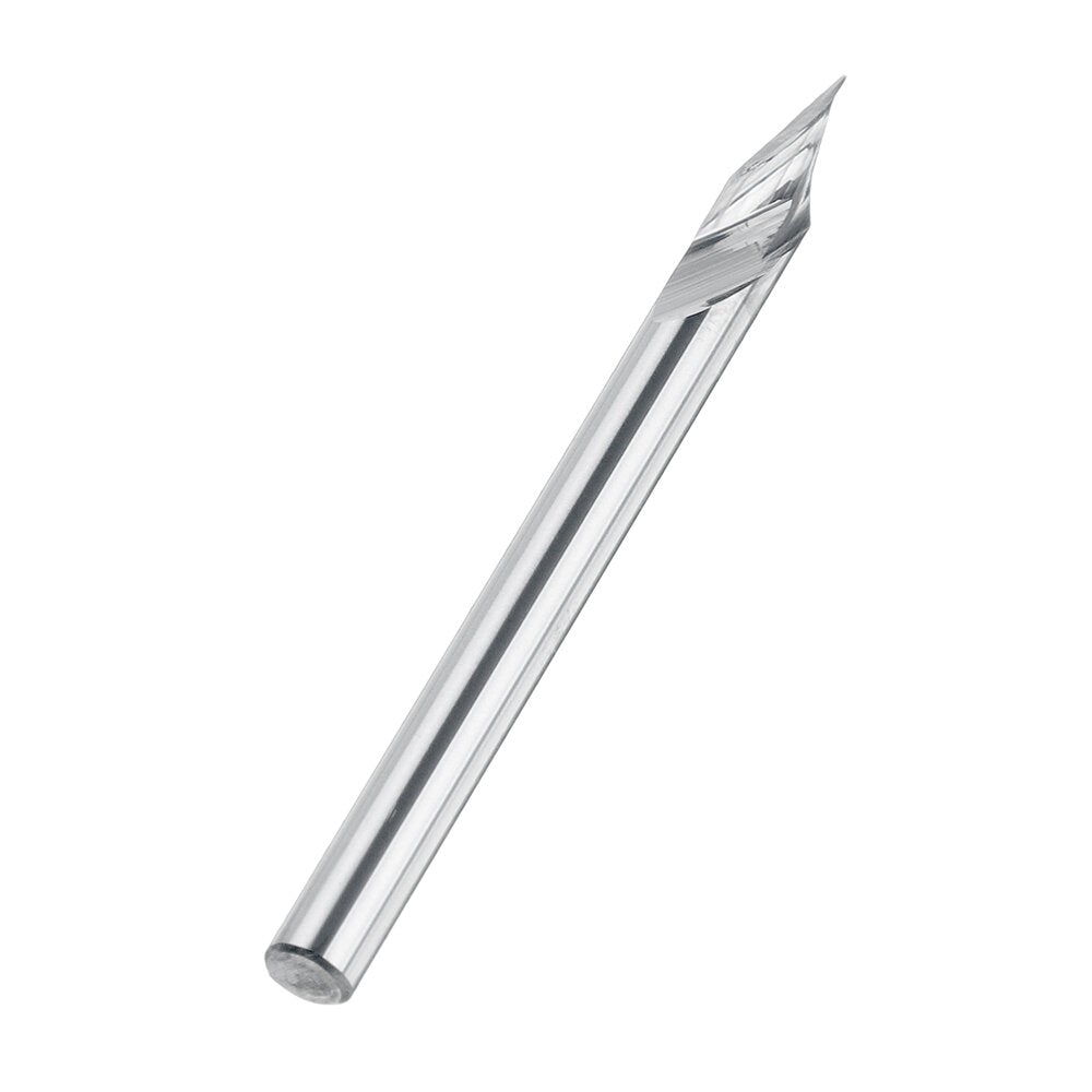 10Pcs 3.175mm Shank Engraving Bit End Milling Cutter 30 Degrees Tip 0.2mm Carbide 3D Milling Bit Carving