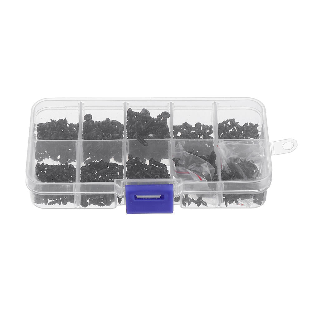 500Pcs P hilips Button Head Screw Carbon Steel Mini Electronic Notebook Laptop Repair Screw Self-Tapping Bolt Assortment Kit