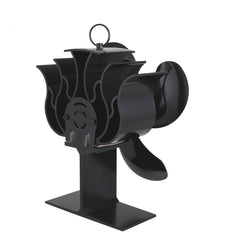 4 Blades Fireplace Heat Powered Stove Fan For Wood Log Fire Burning Low Noise