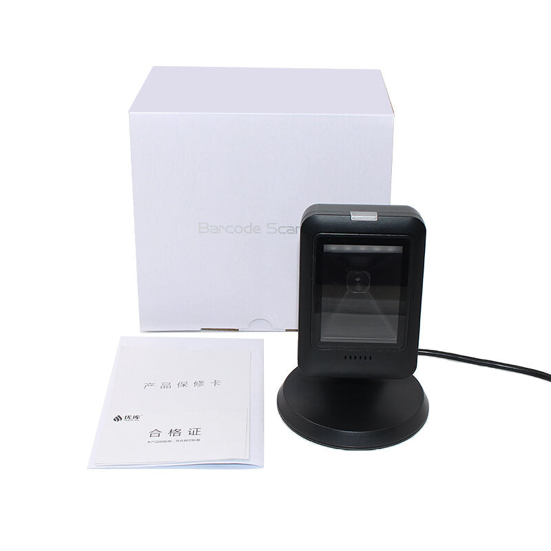 Scanner 640*480 CMOS 1D/2D Barcode Scanner Omnidirectional Hands Free Barcode Reader