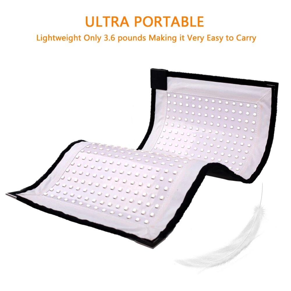 Flexible LED Video Light Protable CRI 90 5500K 448pcs LEDs with 2.4G Remote Control for Photography Shooting