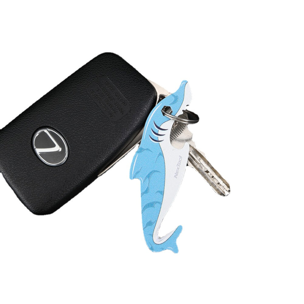 Multi-function Box Opener Cutter Sharks Mini Portable EDC Tool Outdoor Camping