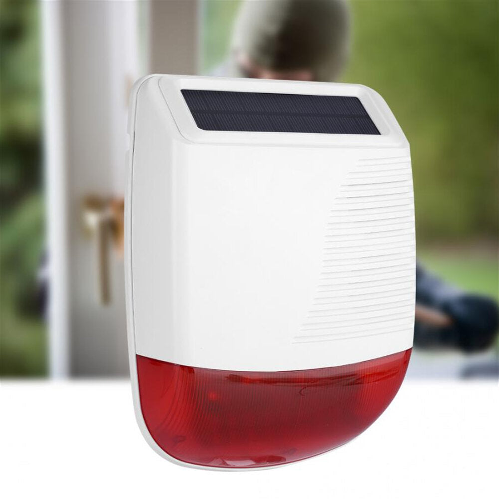 433MHz Wireless Sound Alarm Outdoor Waterproof Solar Power Light Sound Siren For GSM Alarm System Fire Alarm