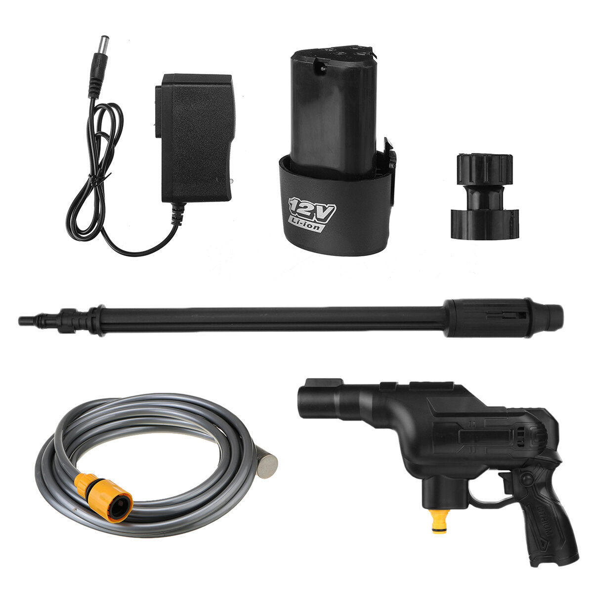 12V Electric Cordless Pressure Cleaner Washer Guns Water Hose Cleaning With Battery