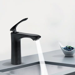 Matte Black Bathroom Sink Faucet Basin Cold/Hot Mixer Tap Single Handle