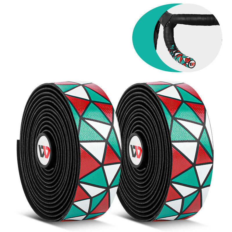 2 Pcs Bike Handlebar Tapes PU Anti-slip Waterproof Handlebar Grip Wraps Adhesive Strap For Cycling Bicycle Mountain Bike