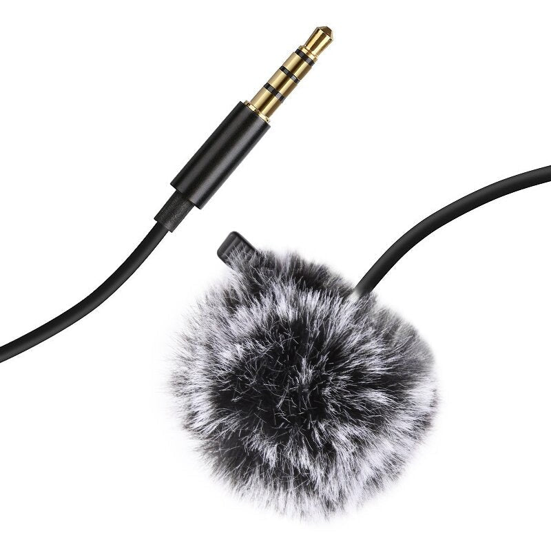 3.5mm Wired Microphone 3M Lavalier Omnidirectional Condenser Mic Recording Vlogging Video