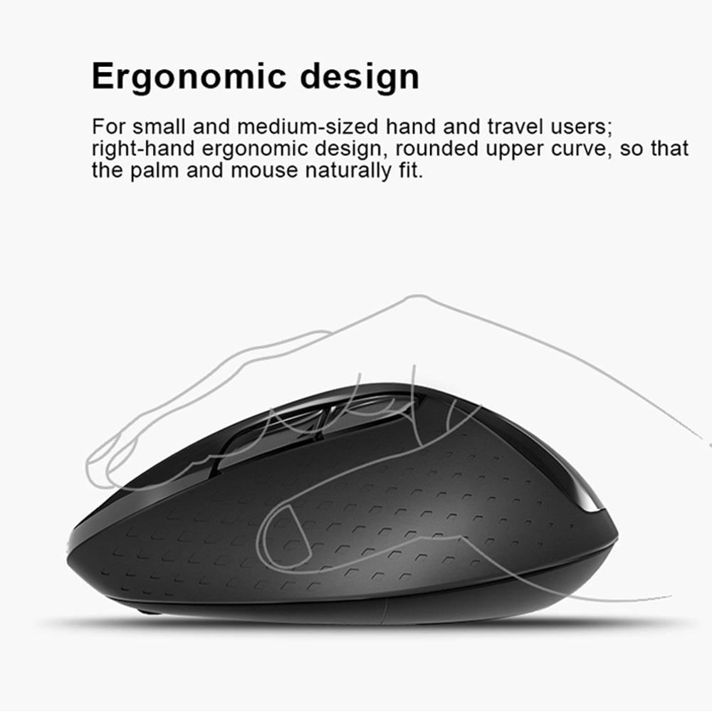 Business Keyboard Mouse Combo Multi-Mode Wireless 110-Key Hand Rest Keyboard Mute Buttons 600-1600DPI Optical Mouse Set for Office Computer PC