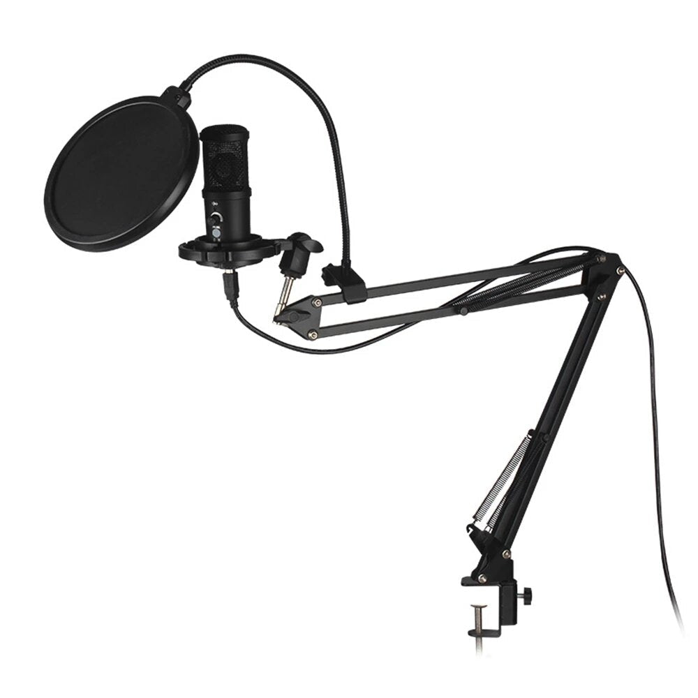 Professional Condenser Microphone Recording USB with Tripod for Computer Studio Braodcasting