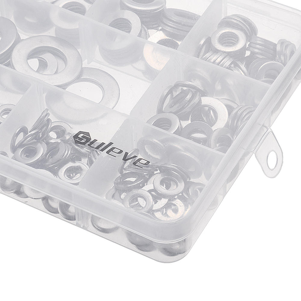 395Pcs Stainless Steel Form A Flat Washer Assortment Kit M4/M5/M6/M8/M10/M12