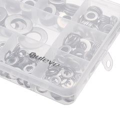 395Pcs Stainless Steel Form A Flat Washer Assortment Kit M4/M5/M6/M8/M10/M12