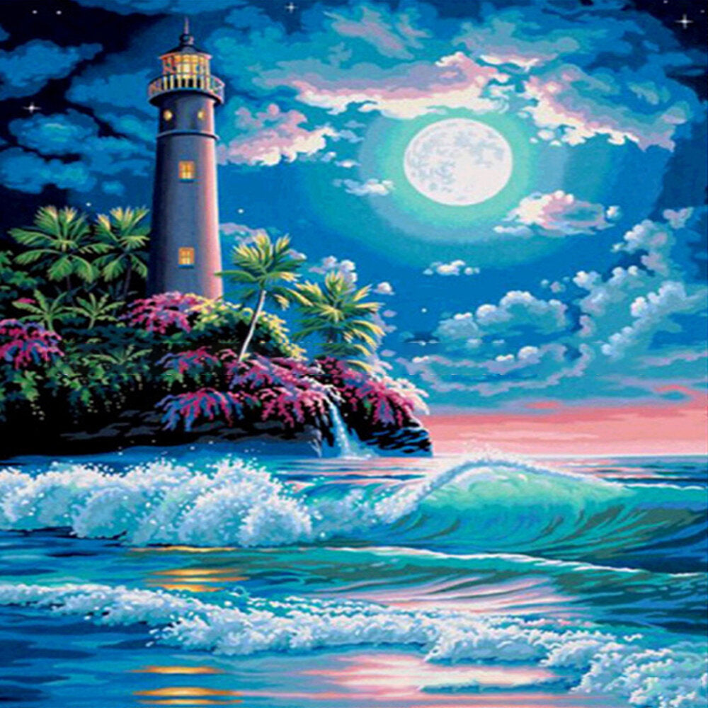 Diamond Painting Landscape Sunset Sea View Embroidery Cross Stitch Kit Painting DIY Home Decoration
