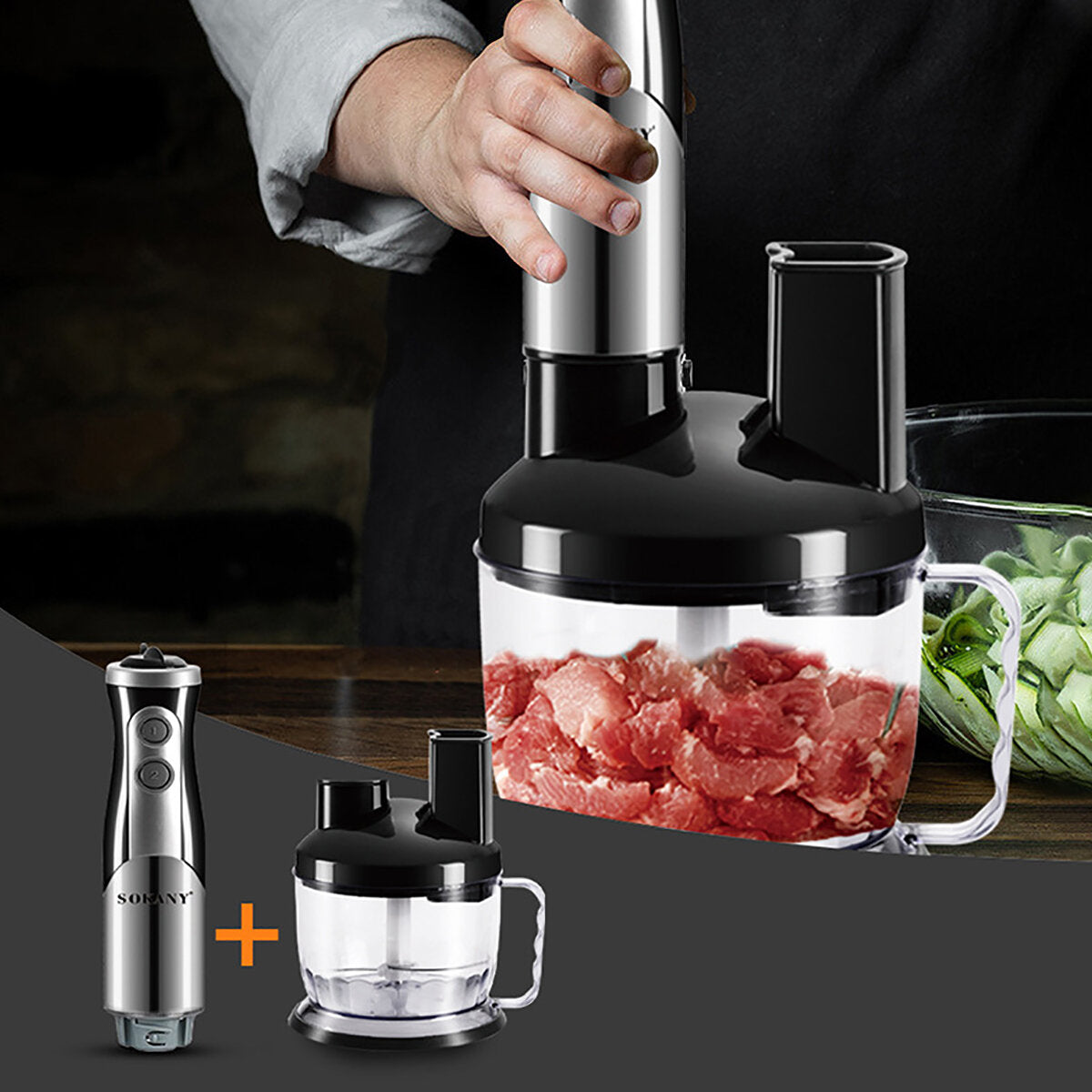 8 in 1 Electric Hand Mixer Meat Grinder Egg Beater Whisk Mixer Juice Maker
