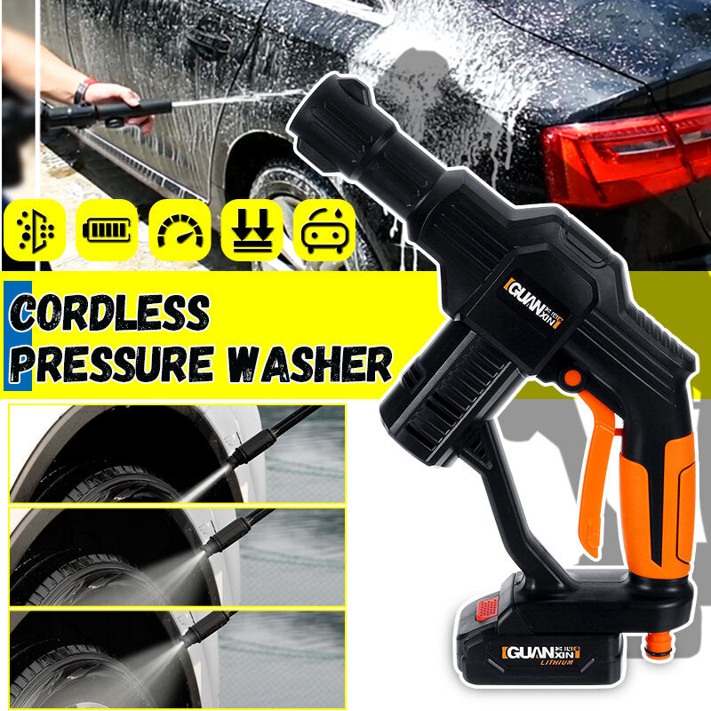 20V High Pressure Car Washer Wireless Auto Spray Water Gun Car Cleaning Tool Handheld Cleaner Washing Machine