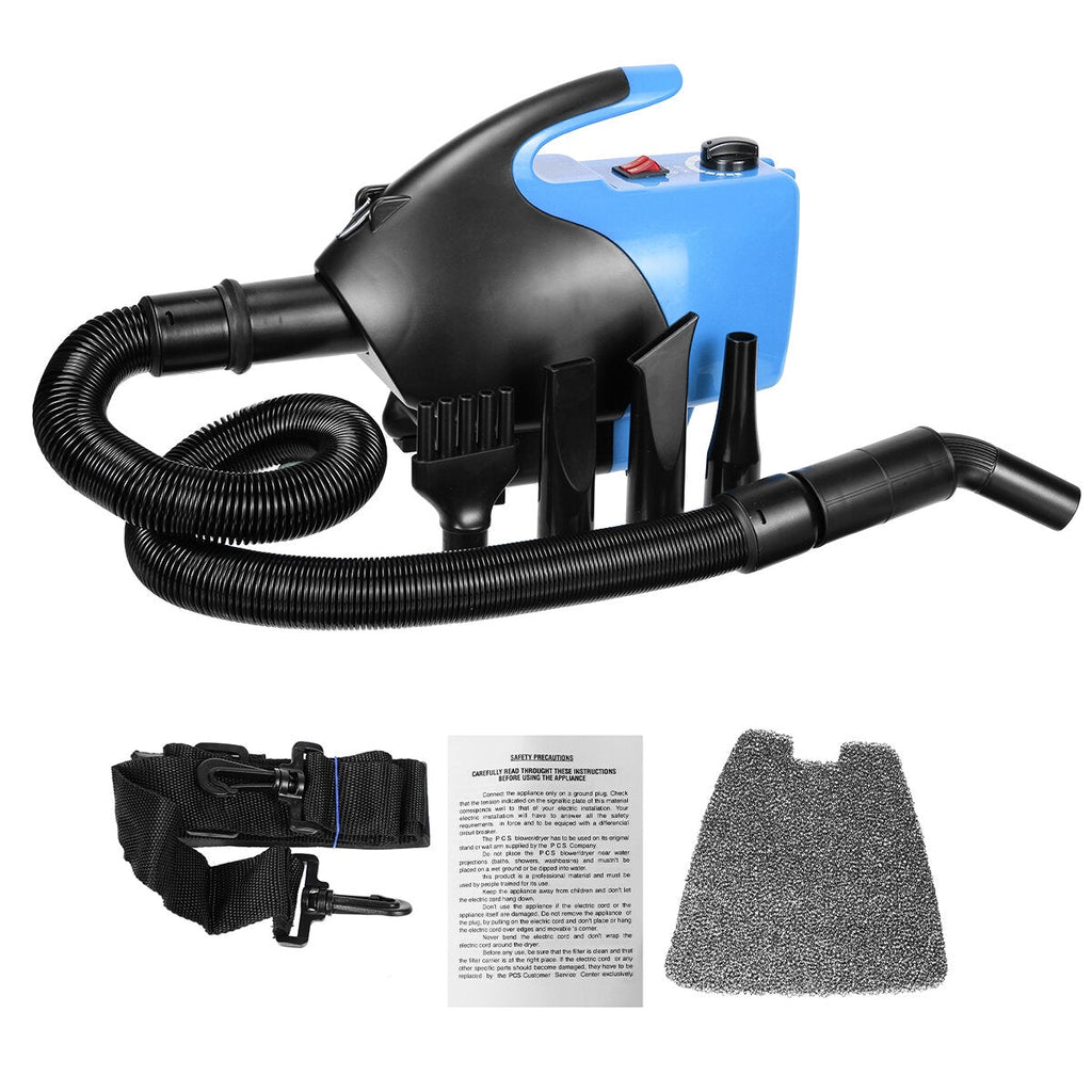 2800W Low Noise Pet Hair Dryer Dog Cat Grooming Heater Adjustable Heat Resistance Pet Blower