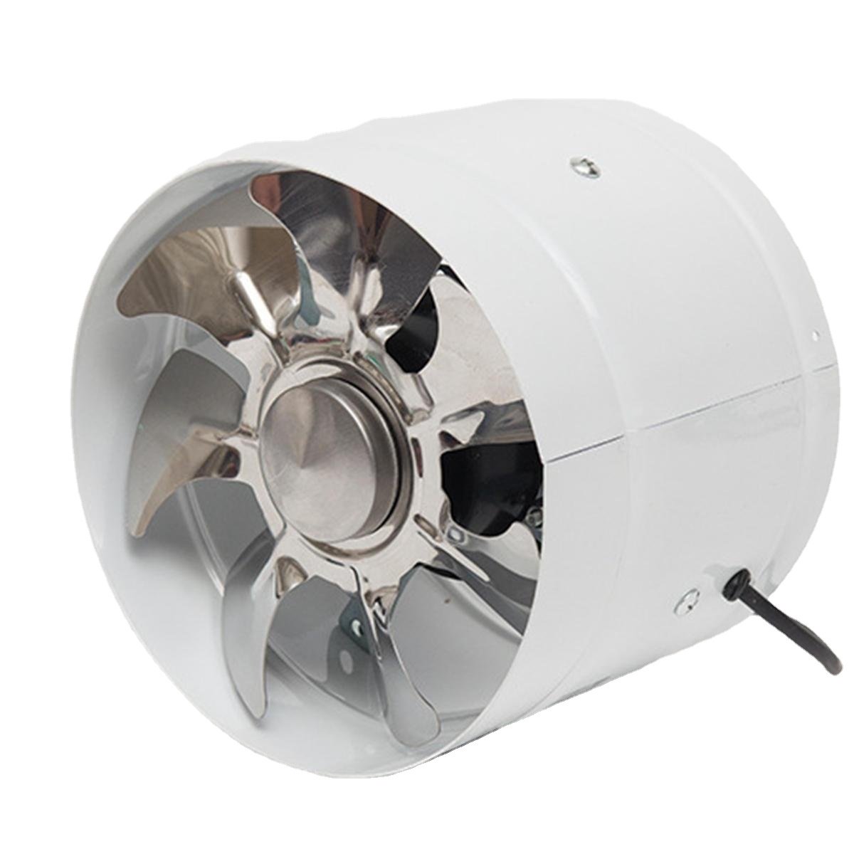 6Inch Inline Duct Fan Booster Exhaust Blower Air Cooling Vent Metal Blades