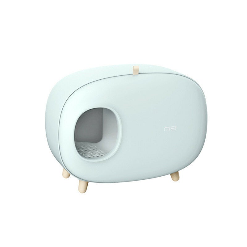 Cat Litter Box Fully Enclosed Large Space Toilet Training Anti Splash Deodorant Potty for Pet