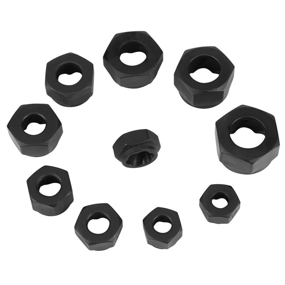 11pcs 9-19mm Damaged Nut Bolt Remover Set Screw Extractor Locking Socket Threading Tools Kit