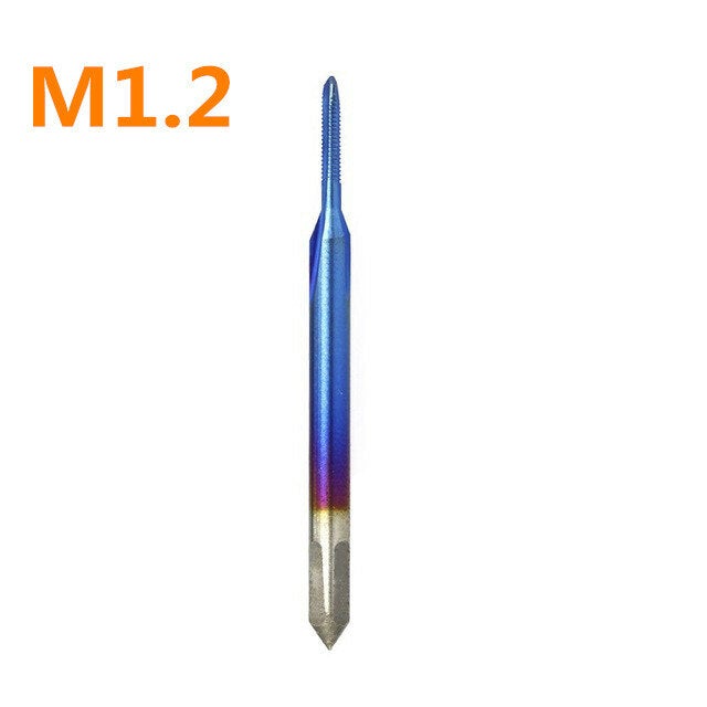 M1-1.8 Nano Blue Coated Metric Thread Tap Straight Flute Machine HSS Screw