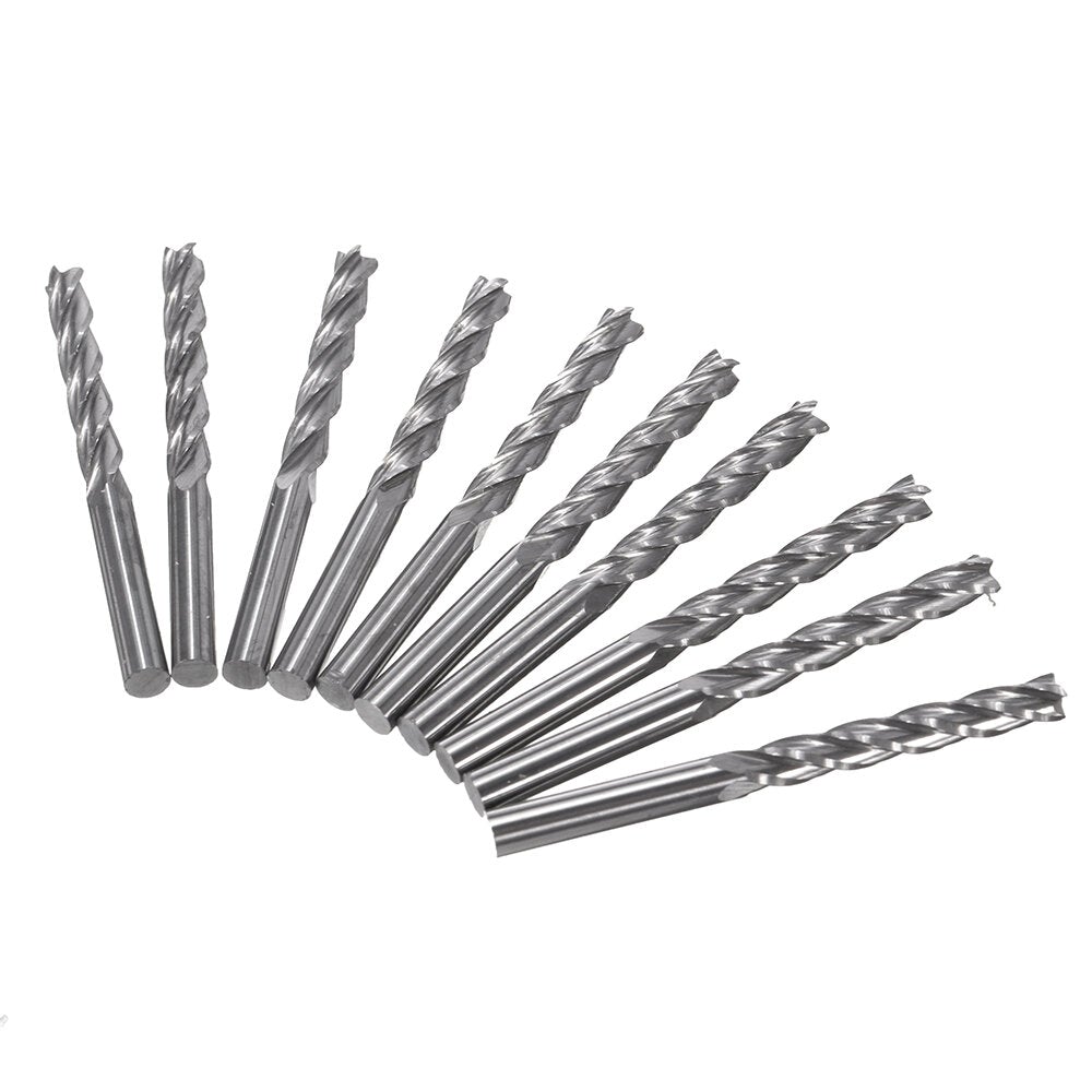 10pcs 3.175*22mm 4 Flutes Milling Cutter Carbide End Mill CNC Cutting Tool