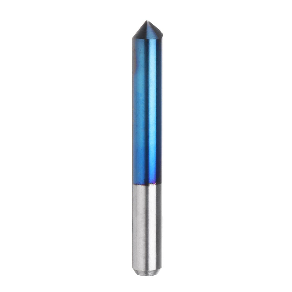 10pcs 0.1/0.2/0.3mm 90 Degree Engraving Bit Blue NANO Coated Flat Bottom PCB Engraving Bit Carbide CNC Router Tool