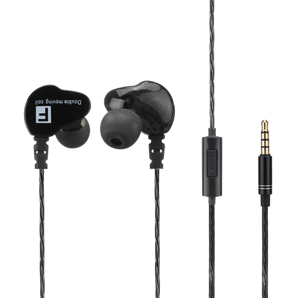 In-ear DD+BA Hybrid Hi-Fi 2Pin Earphone with Microphone Line Control