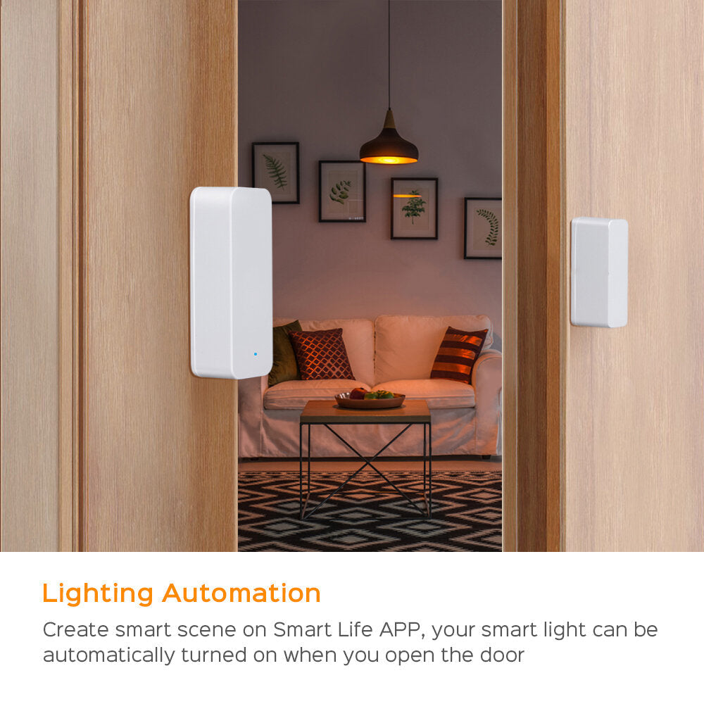 WiFi Window And Door Sensor Smart Home Wireless Gate Open Close Detector Security Alarm System Works With Alexa Google Home