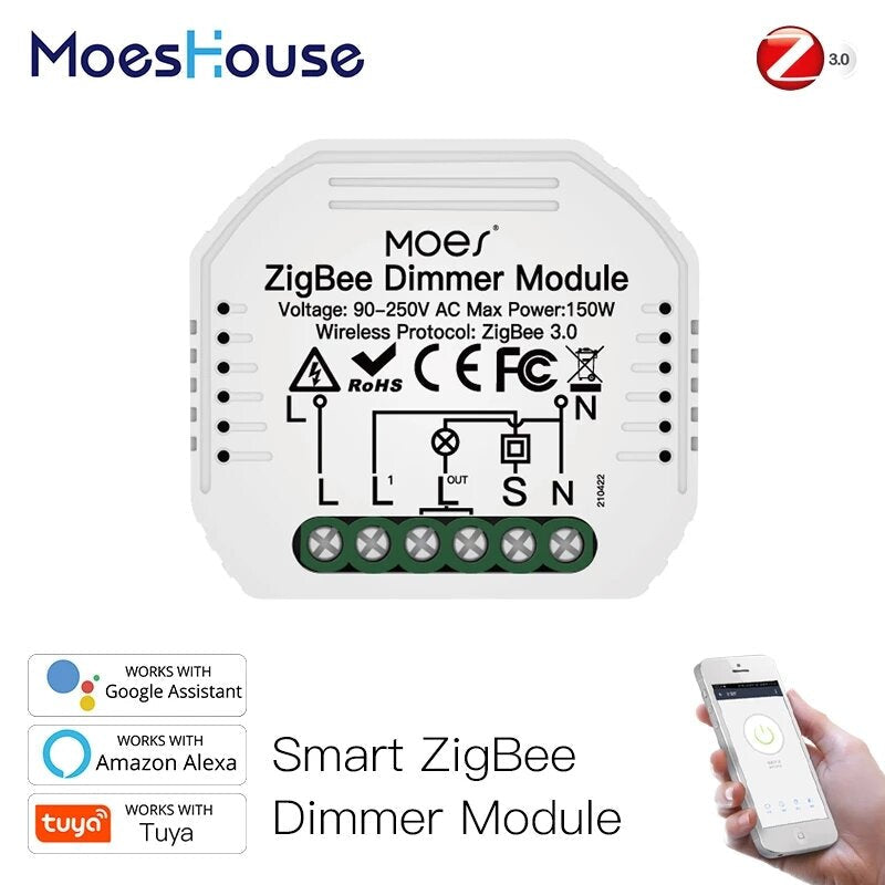 Smart Dimmer Switch Module Hub Required App Alexa Google Home Voice Control 1/2Way