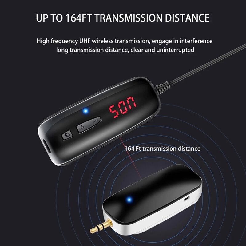 UHF Lavalier Lapel Wireless Microphone Recording Vlog for Youtube Live Interview Phone Pad PC Android Recorder DSLR