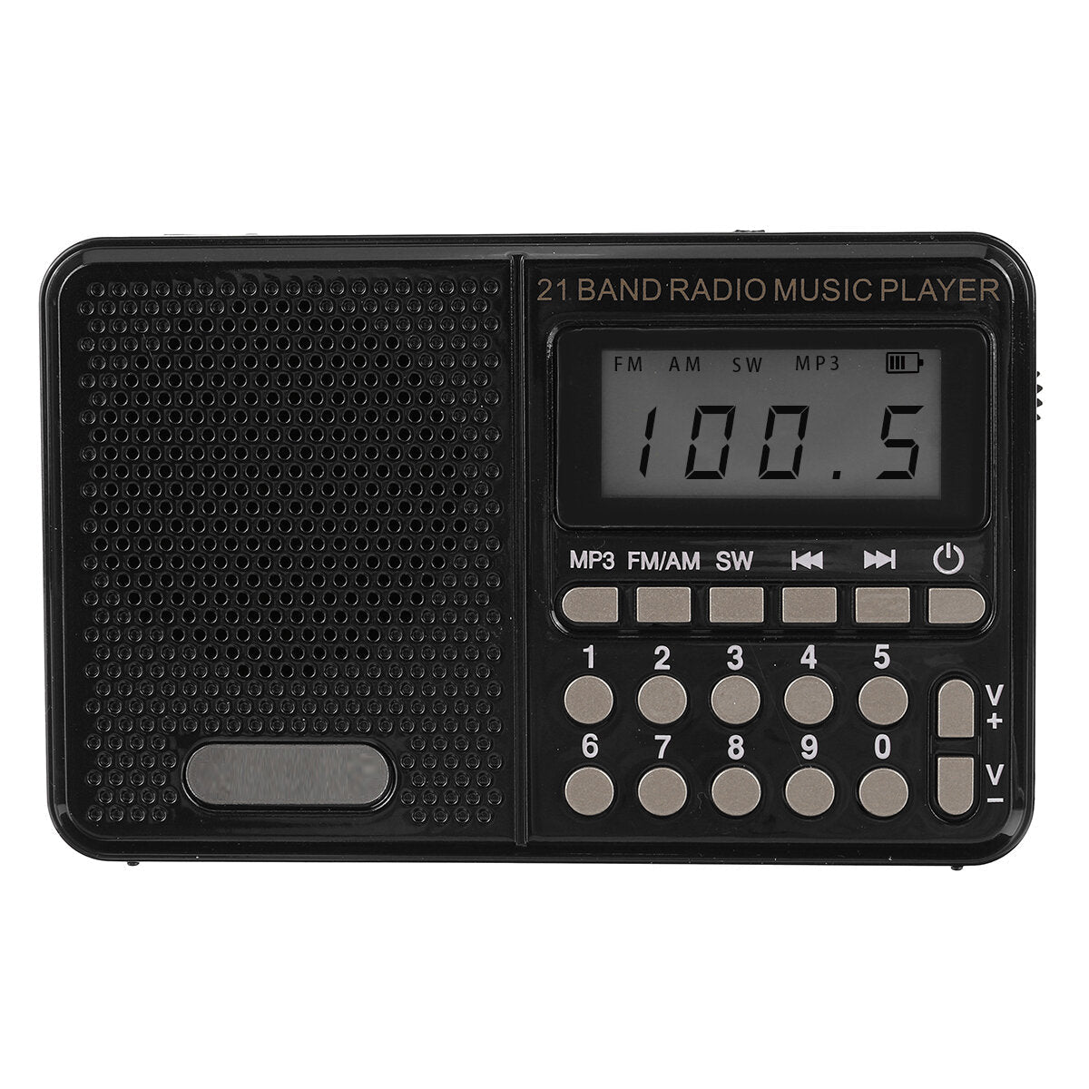 Portable Retro Radio LED Display Speaker MP3 Player FM TF Card U Disk AUX Mini