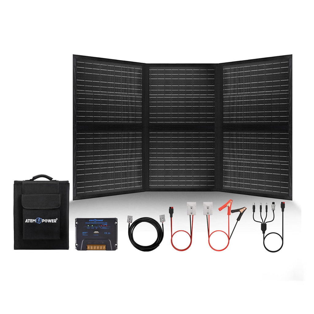 120W Portable Solar Panel Equipped With 20A MPPT Charger Controller Foldable Solar Charger Suitable For Outdoor Camper RV Off Grid