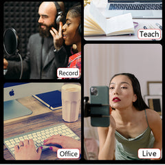 USB Microphone With Bluetooth Function Audio Condenser for Live Streaming Computer Recording Online Teaching Desktop Mic