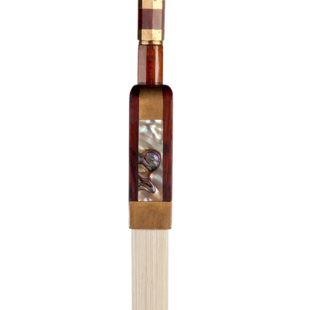 Advanced 4/4 Cello Bow Brazilwood Bow Round Stick AAA Grade White Horsehair Snakewood Frog Handmade Bow