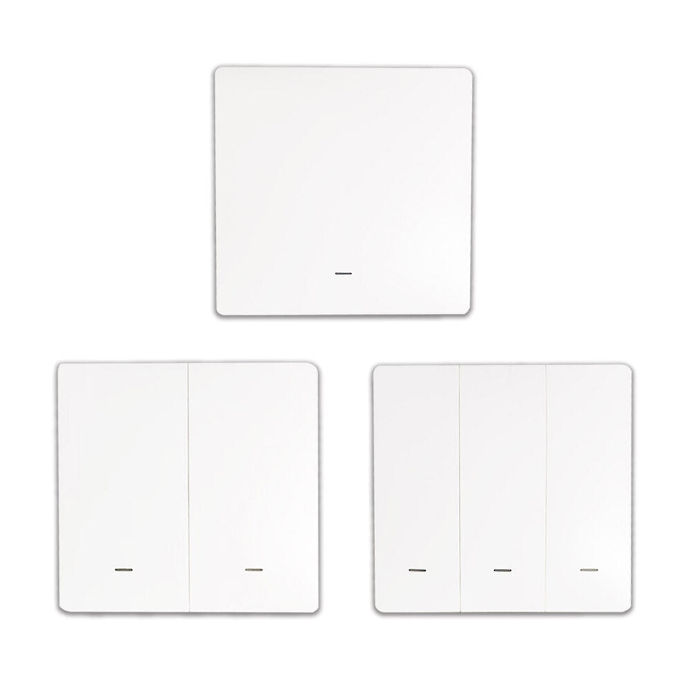 WIFI Smart Mechanical Switch Touch Panel Wall Light Switch APP Remote Control Switch Single Live Wire No Neutral Line Switch Support 433Mhz