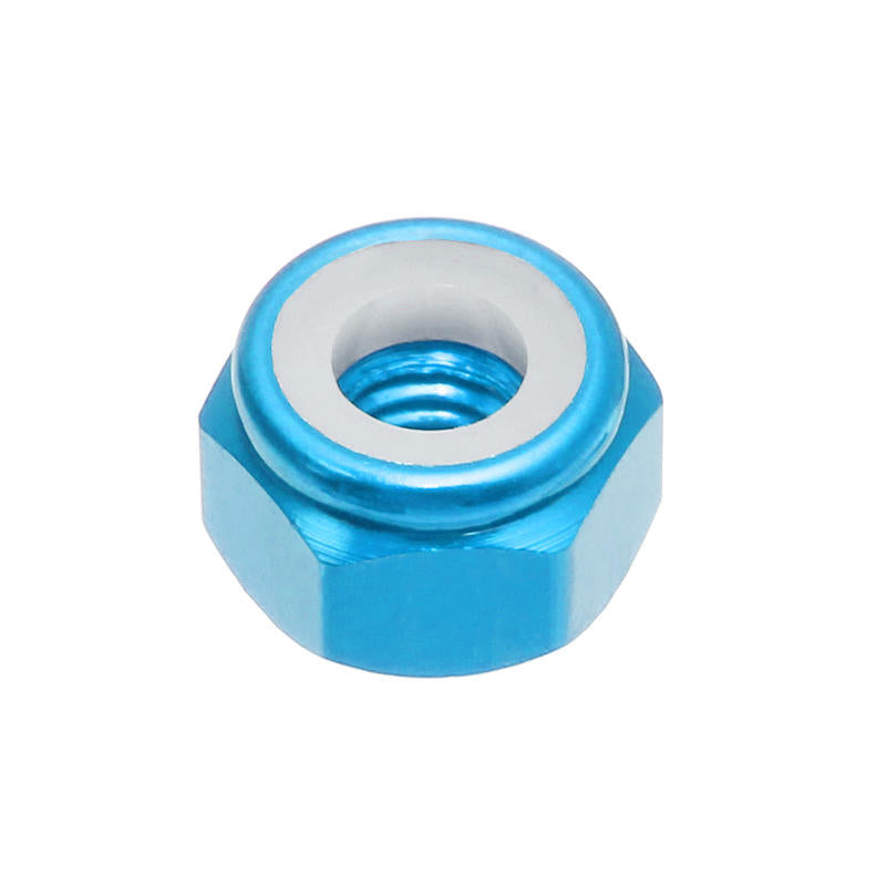 M4AN1 10Pcs M4 Self-locking Nylon Nut Aluminum Alloy Multi-color