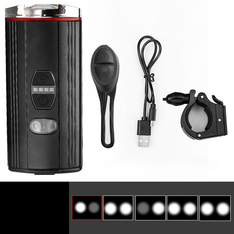 Bicycle Headlight Five Modes USB Charging Strong Flashlight Headlight Rotatable Waterproof Bicycle Induction Headlight