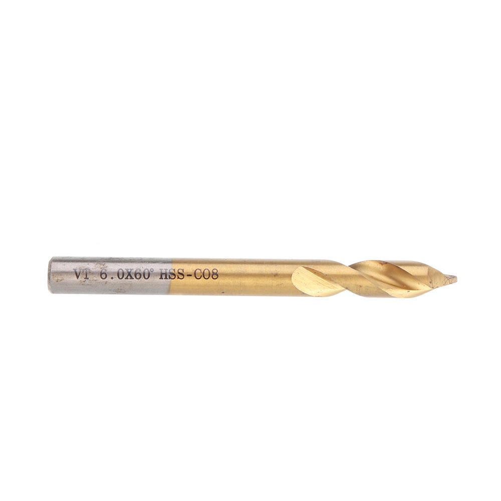 3-12mm Spot Drill 60 Degree Titanium Coated M42 Cobalt Chamfer Drill Location Center Bit