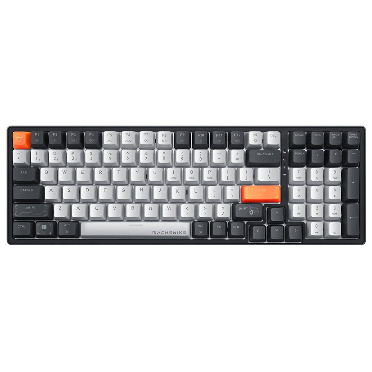 Mechanical Gaming Keyboard Dual Mode Type-C Wired Bluetooth5.0 100 Keys Translucent ABS Keycaps