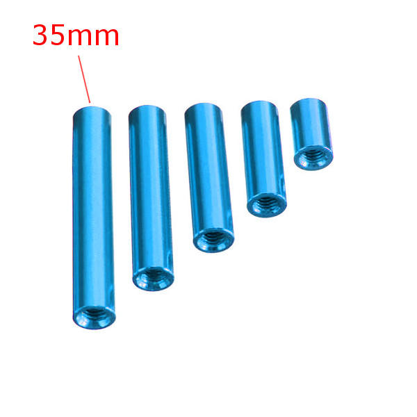M3 Aluminum Alloy Standoff Studs 10-35mm Blue Round PCB Board Spacers Standoffs 10pcs