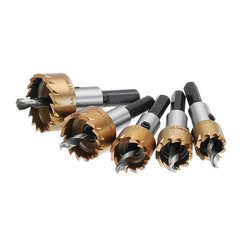 5pcs M35 Gold Coated Hole Sawtooth M35 Hole Saw Cutter Drill Bit Set 16/18.5/20/25mm