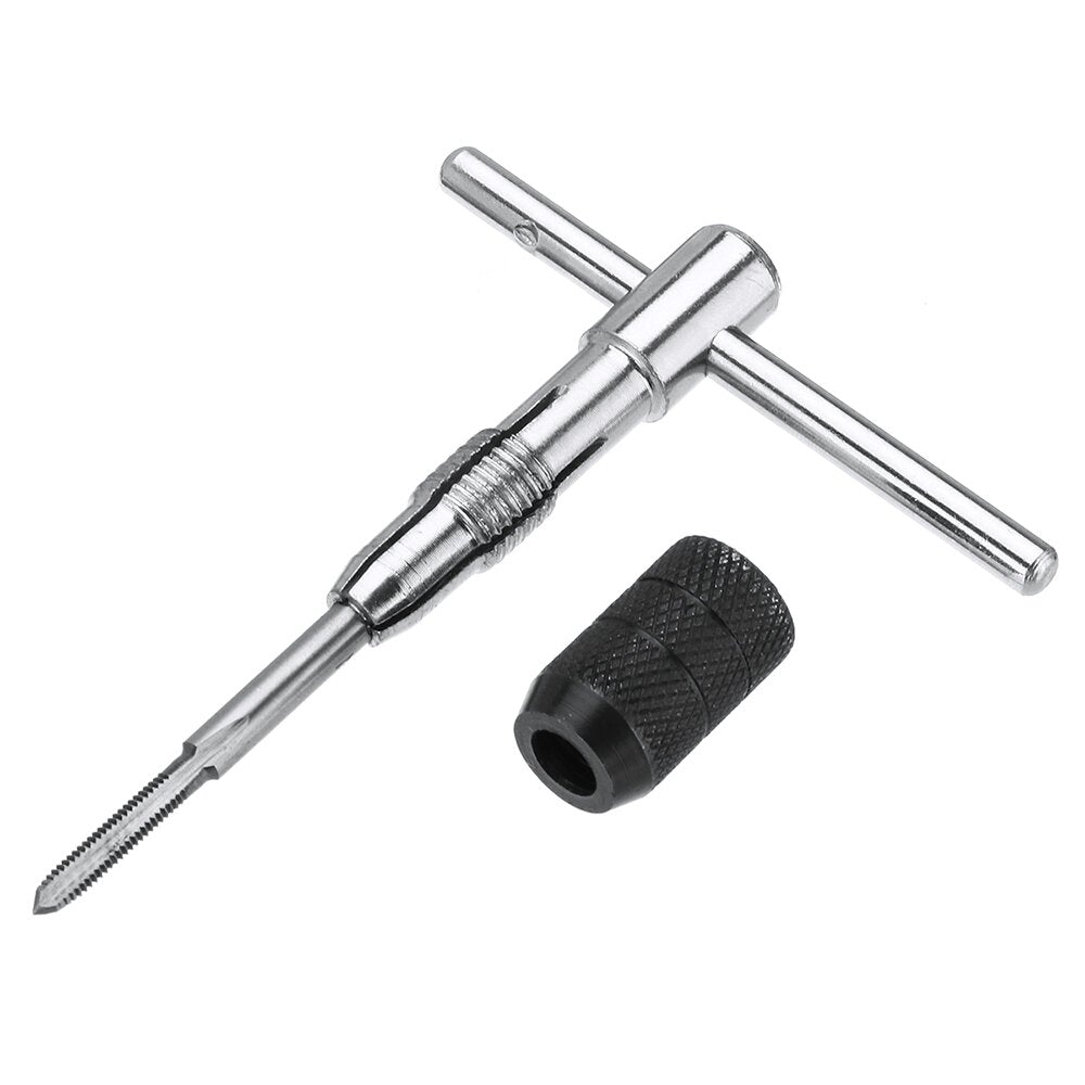6pcs M3-M8 Tap Drill Set T Handle Ratchet Wrench Machinist Tool With Screw Hand