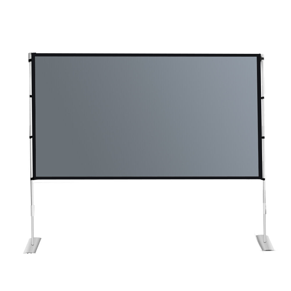 4K Projector Screen with Stable Stand 72" 84" 100" 120" 3D Curtain Anti-Light Portable Carrying Bag Home Theater Outdoor Movie